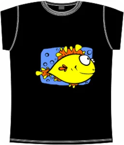 yellow fish black